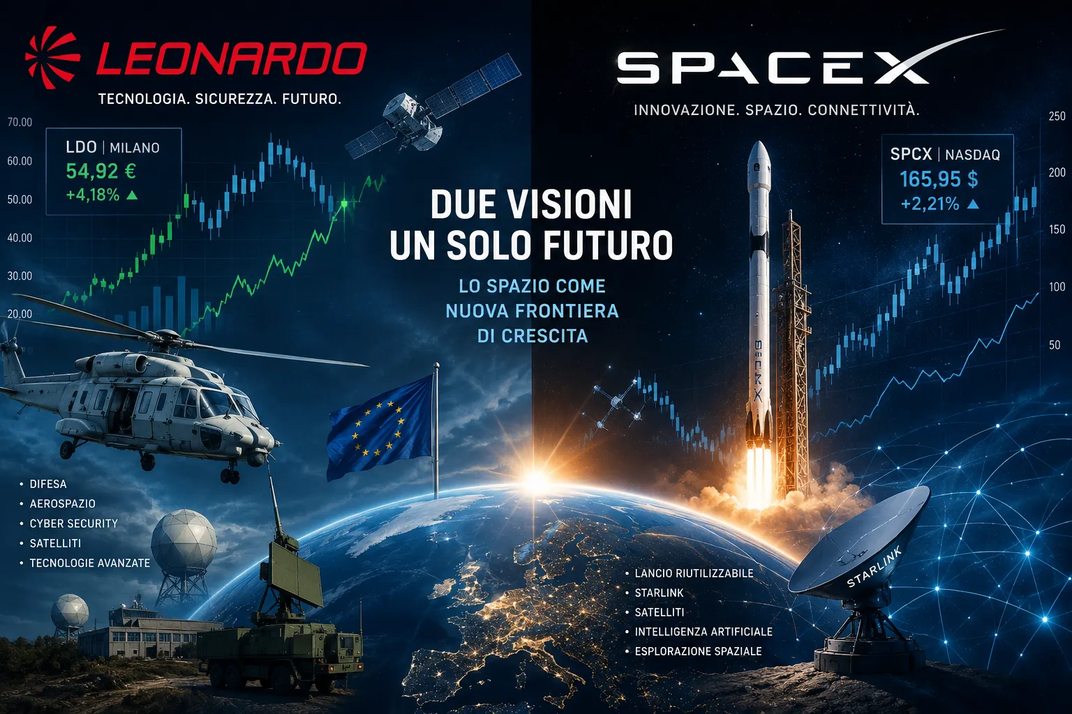 Al momento stai visualizzando Leonardo e SpaceX: due aziende dello spazio che possono puntare a livelli superiori di profitto